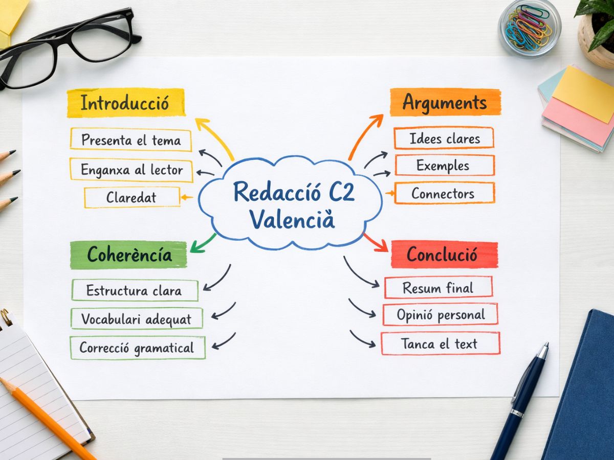 redaccion c2 valenciano esquema partes